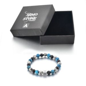 Blue and Grey Agate, with Onyx Stones armo-stone